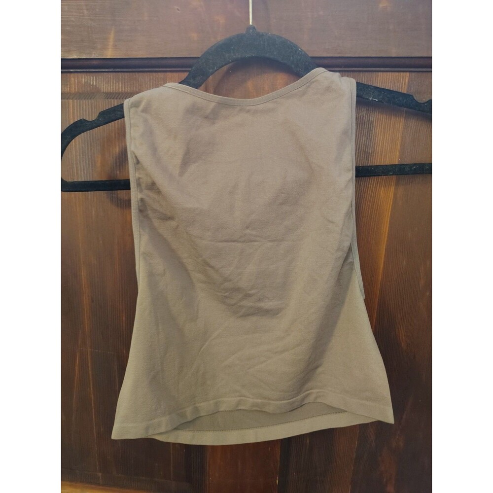 Intimately Free People Nude Brown Cropped Fitted Nylon And Spandex Top Size M/L - Picture 4 of 4